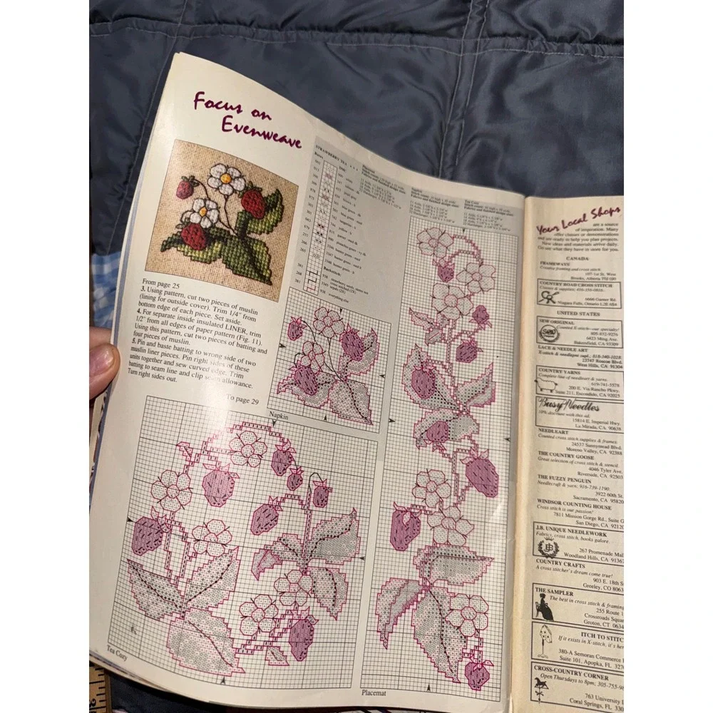 Vintage Cross Stitch Pattern Book Lot Country Crafts Life Is A Zoo 1980s 3pc